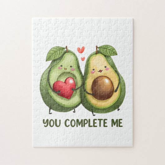 Valentijnscadeau Avocado Je Maakt Me Compleet Legpuzzel (Verticaal)