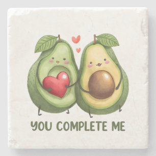 Valentijnscadeau Avocado Je Maakt Me Compleet Stenen Onderzetter