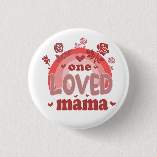 Valentijnscadeau | Eén geliefde mama Ronde Button 3,2 Cm (Voorkant)