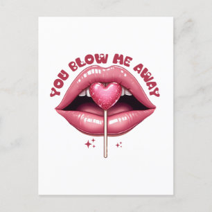 Valentijnscadeau   Jij Blaast Me Weg Briefkaart