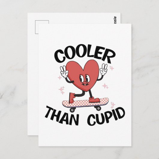 Valentijnscadeau | Koeler Dan Cupido Briefkaart (Voorkant / Achterkant)