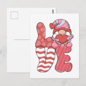 Valentijnscadeau | LIEFDE Gnome Briefkaart (Voorkant / Achterkant)