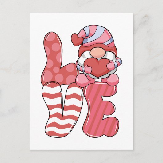 Valentijnscadeau | LIEFDE Gnome Briefkaart (Voorkant)