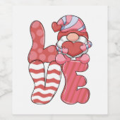 Valentijnscadeau | LIEFDE Gnome Wijn Etiket (Enkel label)