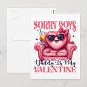 Valentijnscadeau | Papa is mijn valentijn Briefkaart (Voorkant / Achterkant)