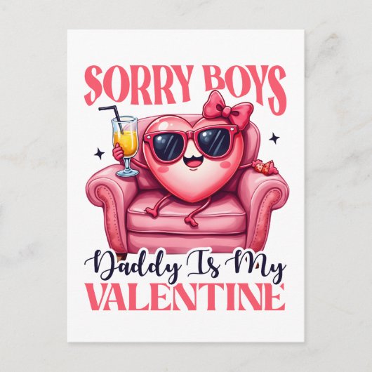 Valentijnscadeau | Papa is mijn valentijn Briefkaart (Voorkant)