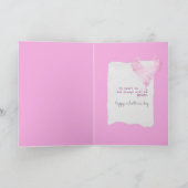 Valentijnscadeau snoephart in roze roos kaart (Binnen)