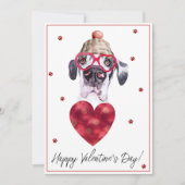 Valentijnscadeau voor liefhebbers van de Dog Great Feestdagenkaart (Voorkant)