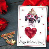 Valentijnscadeau voor liefhebbers van de Dog Great Feestdagenkaart