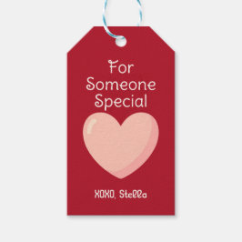 Valentijnscadeautag voor iemand speciaal cadeaulabel