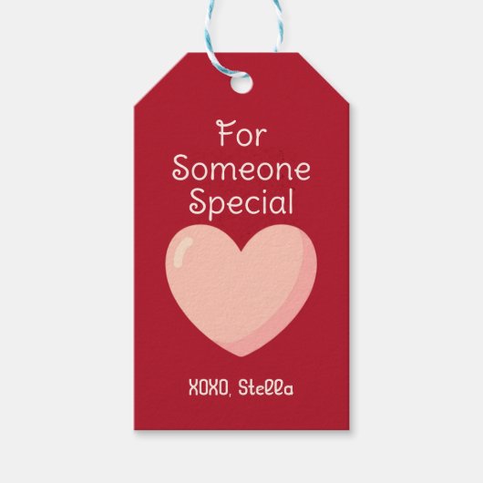 Valentijnscadeautag voor iemand speciaal cadeaulabel (Voorkant)