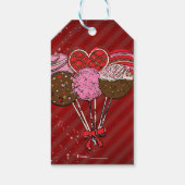 Valentijnscake pops Aangepaste verjaardagsfeestfav Cadeaulabel (Achterkant)