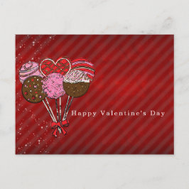 Valentijnscake Pops-aankondiging of -feest Briefkaart