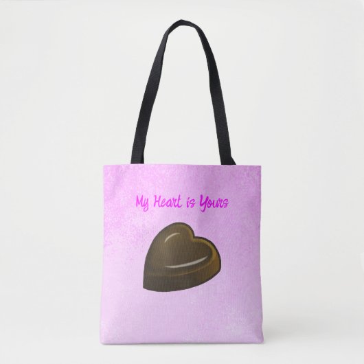 Valentijnsch hart van chocolade tote bag (Voorkant)