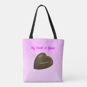 Valentijnsch hart van chocolade tote bag (Achterkant)