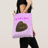 Valentijnsch hart van chocolade tote bag (Dichtbij)