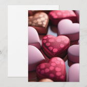 Valentijnschocolade Feestdagenkaart (Voorkant / Achterkant)