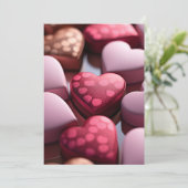 Valentijnschocolade Feestdagenkaart (Staand voorkant)