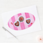 Valentijnschocolade Hartjes Stickers (Envelop)