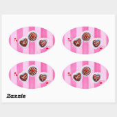 Valentijnschocolade Hartjes Stickers (Vel)