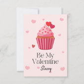 Valentijnscupcake voor in de klas 'Wees van mij' (Voorkant)