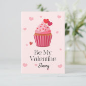 Valentijnscupcake voor in de klas 'Wees van mij' (Staand voorkant)