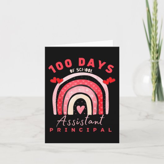 Valentijnsdag 100 dagen school assistent-directeur kaart (Voorkant)