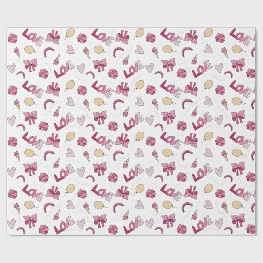 Valentijnsdag 14 februari cadeaupapier (Vlak)