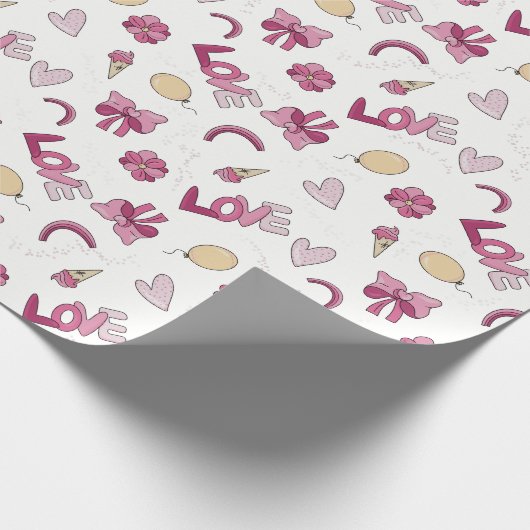 Valentijnsdag 14 februari cadeaupapier (Hoek)