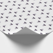 Valentijnsdag 14 februari paarse hart cadeaupapier (Hoek)