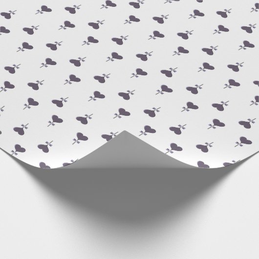 Valentijnsdag 14 februari paarse hart cadeaupapier