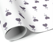 Valentijnsdag 14 februari paarse hart cadeaupapier (Rol Hoek)