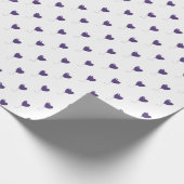 Valentijnsdag 14 februari paarse hart cadeaupapier (Hoek)