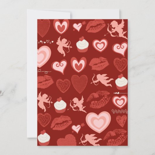 Valentijnsdag 1e verjaardag februari rood roze kaart (Achterkant)