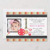 Valentijnsdag 1e verjaardag Fotouitnodiging Kaart (Voorkant)