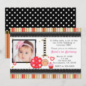 Valentijnsdag 1e verjaardag Fotouitnodiging Kaart (Voorkant / Achterkant)