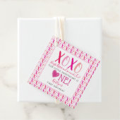 Valentijnsdag 1e verjaardag Hugs & Kisses (XOXO) Bedankjes Labels (In situ)