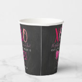 Valentijnsdag 1e verjaardag Hugs & Kisses (XOXO) Papieren Bekers (Rechts)