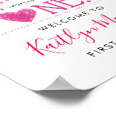 Valentijnsdag 1e verjaardag Hugs & Kisses (XOXO) Poster (Hoek)