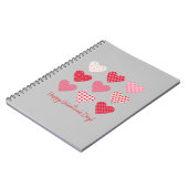 Valentijnsdag 2023 Sweet Red Hearts Notitieboek (Linkerzijde)