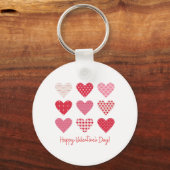 Valentijnsdag 2023 Sweet Red Hearts Sleutelhanger (Voorkant)