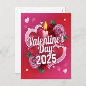 Valentijnsdag 2025 feestdagenkaart (Voorkant / Achterkant)