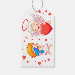 Valentijnsdag 2025: Schattigee en speelse engelen  Cadeaulabel