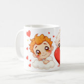 Valentijnsdag 2025: Schattigee en speelse engelen  Koffiemok (Voorkant links)