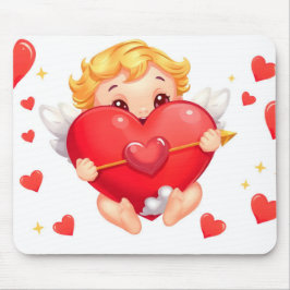 Valentijnsdag 2025: Schattigee en speelse engelen  Muismat