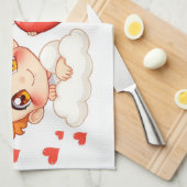 Valentijnsdag 2025: Schattigee en speelse engelen  Theedoek (Quarter Fold)