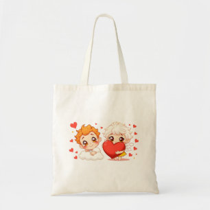 Valentijnsdag 2025: Schattigee en speelse engelen  Tote Bag