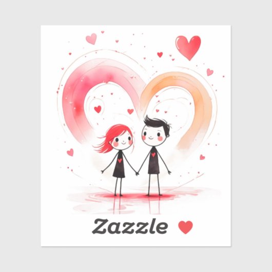 Valentijnsdag 2025 sticker (Vel)