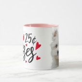 Valentijnsdag 25c kussen ...van de hond mok (Midden)