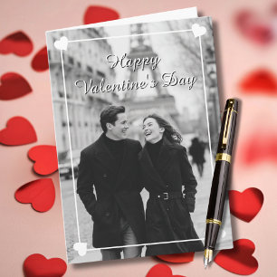 Valentijnsdag 2 Foto Elegant Modern Op Maat Feestdagen Kaart
